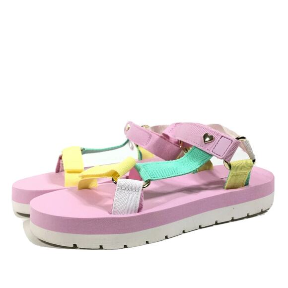 Stoney Clover Lane x Target Two Strap Sport Sandals Pastel Pink Multicolor Sz 6 - Picture 2 of 8